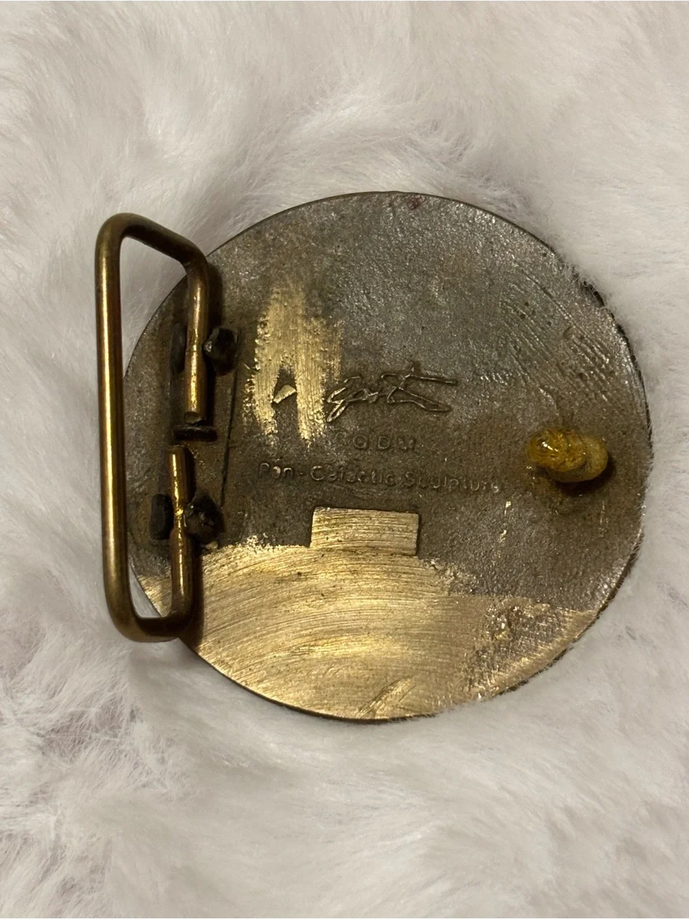 Vintage Pan Galactic Sculptures Grateful Dead Lightning Skull Belt Buckle